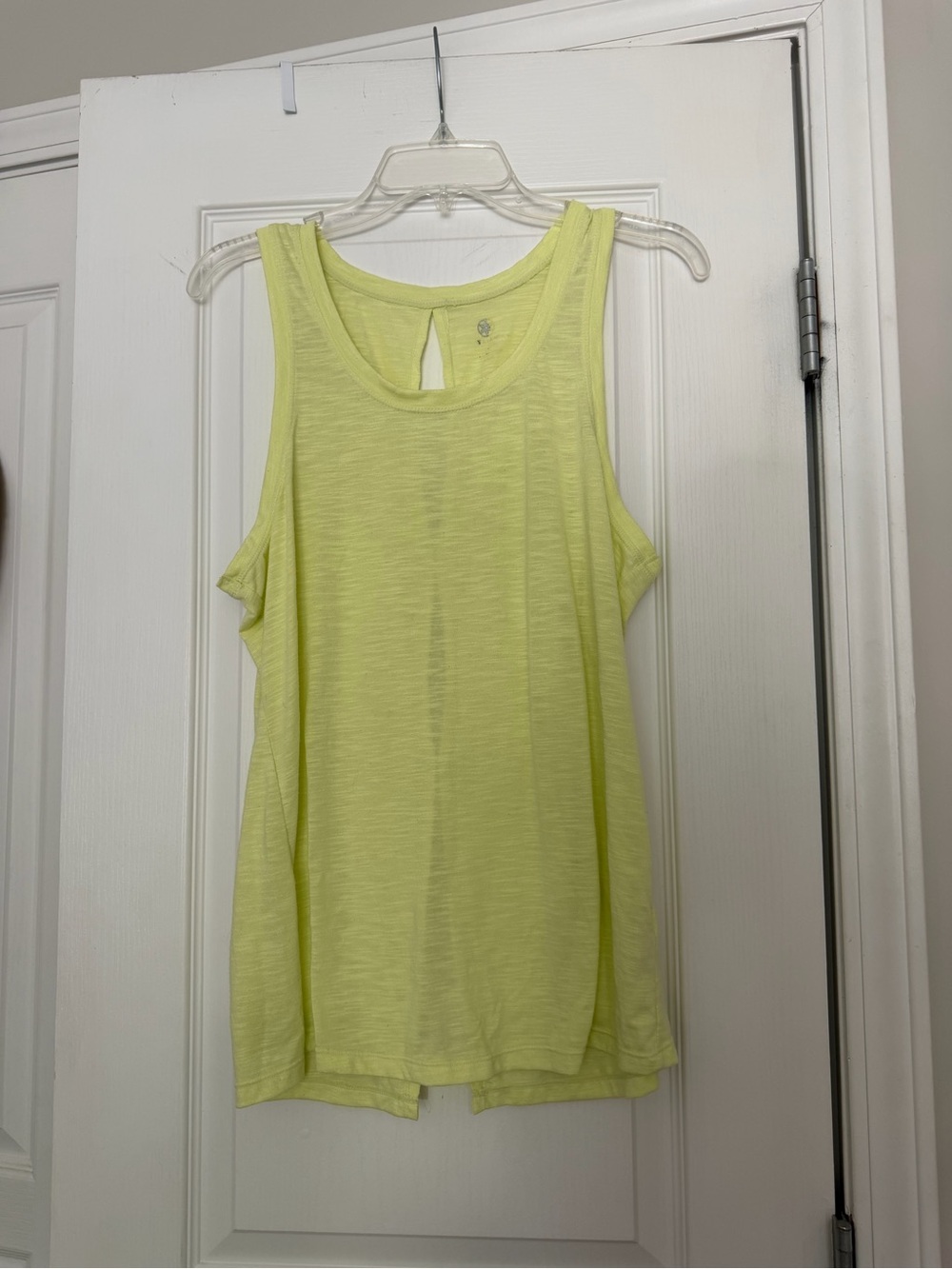 Gaiam Yellow Workout Tank with Cutout Detailed Back Size M
